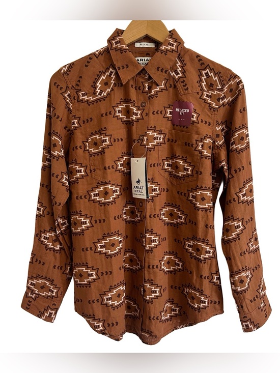 Ariat Tops - Ariat Real Women's Billie Jean Button Down Shirt Southwestern Small Relaxed New